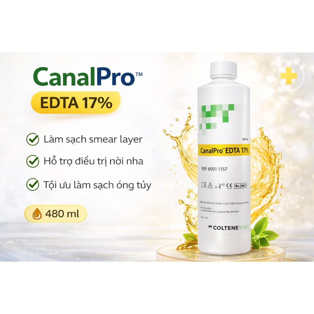Dung dịch làm sạch mùn ngà CanalPro EDTA 17% - 480ml - Mở rộng ống ngà (Chính hãng DOE)