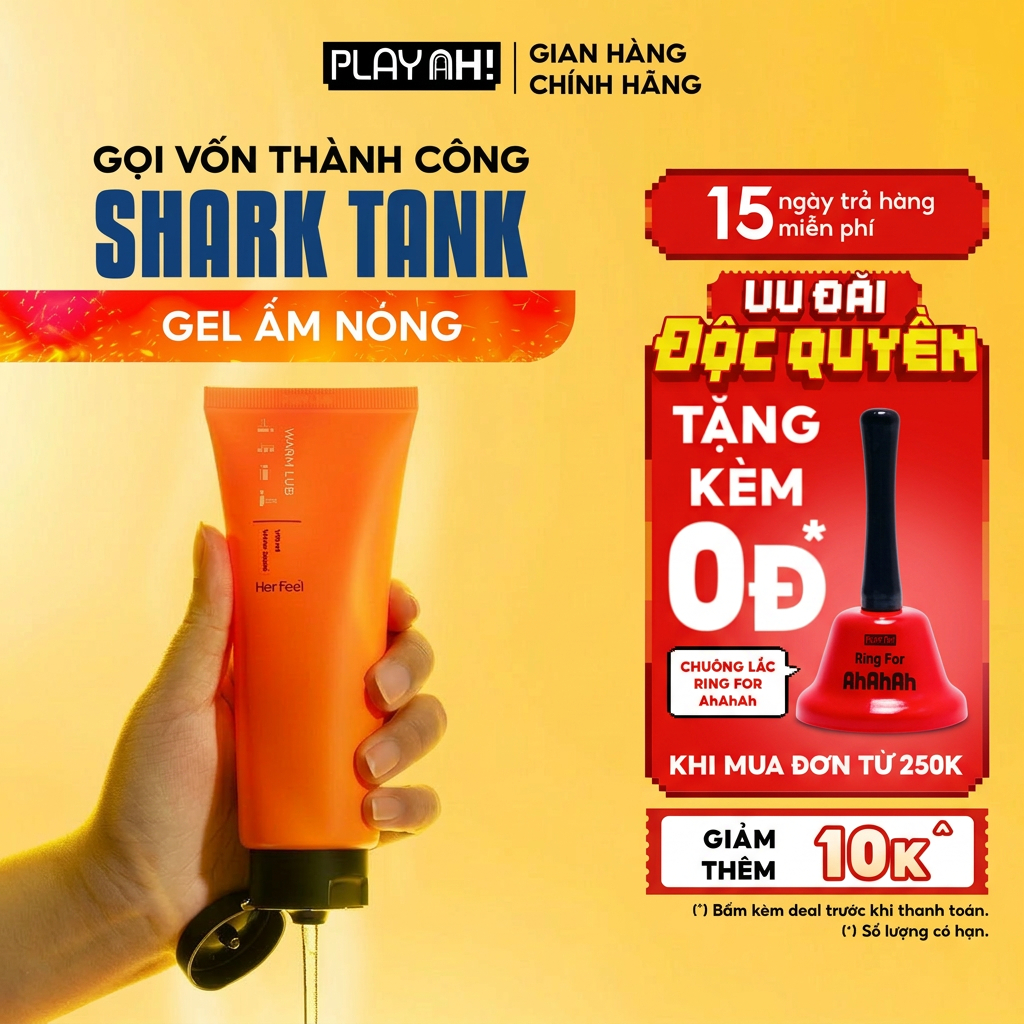 Gel Bôi Trơn Gốc Nước PlayAh! Her Feel Warm Lub Dạng Ấm Nóng 100ml