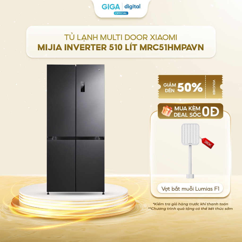Tủ lạnh Xiaomi Mijia Cross Door 510L Inverter MRC51HMPAVN - Ngăn đông mềm iFresh- Ag+ Fresh - 3 chế độ làm lạnh
