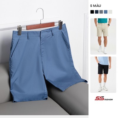 Quần Đùi Nam Vải Kaki 5S FASHION Thiết Kế Cạp Smart-waist Tinh Tế, Thời Trang 01-QSK25014