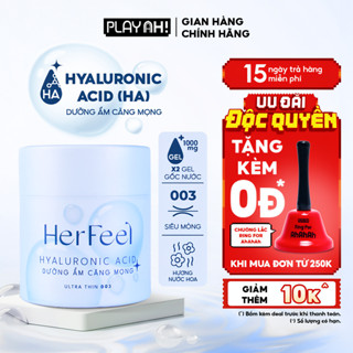 Bao cao su dưỡng ẩm Her Feel HA Hộp 3/10 Gấp đôi gel cao cấp
