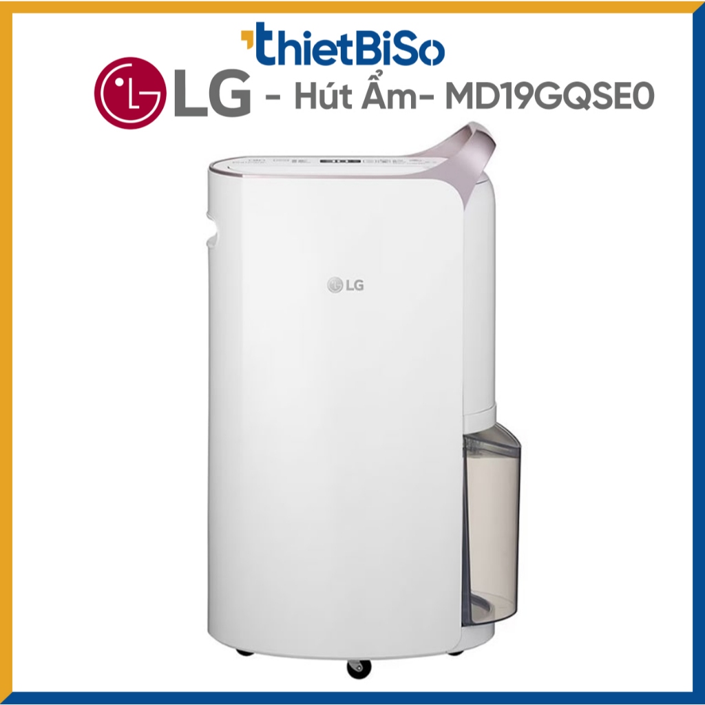Máy hút ẩm LG Chính Hãng Dual Inverter 19L (Trắng) - MD19GQGE0