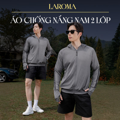 LAROMA Áo Chống Nắng Nam Vải Coolair UV Dệt 2 lớp | UPF50+ | Vải Thơm | Làm Mát | Thoáng Khí