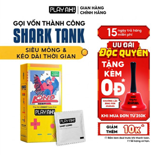 Bao Cao Su PlayAh Last Long Siêu Mỏng Kéo Dài Quan Hệ Thời Gian Hộp 3/Hộp 10 size 52mm