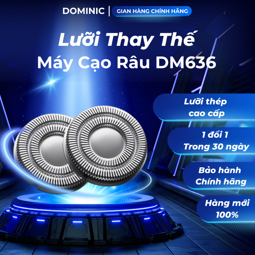 Lưỡi Thay Thế Máy Cạo Râu Mini DOMINIC DM636 Làm Bằng Thép Cao Cấp Chính Hãng - JMI SHOP