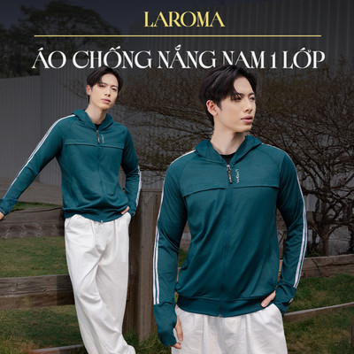 LAROMA Áo Chống Nắng Nam Vải Coolair UV 1 Lớp | UPF50+ | Vải Thơm | Làm Mát | Thoáng Khí