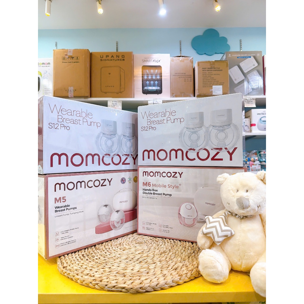 MÁY HÚT SỮA ĐIỆN ĐÔI KHÔNG DÂY RẢNH TAY MOMCOZY S12 PRO / MOMCOZY M5 / MOMCOZY M6