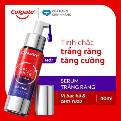 [04.2027][GIFT]Tinh chất trắng răng tăng cường Colgate Optic White Purple Serum-Trung hòa sắc vàng, rạng rỡ tức thì 40ML
