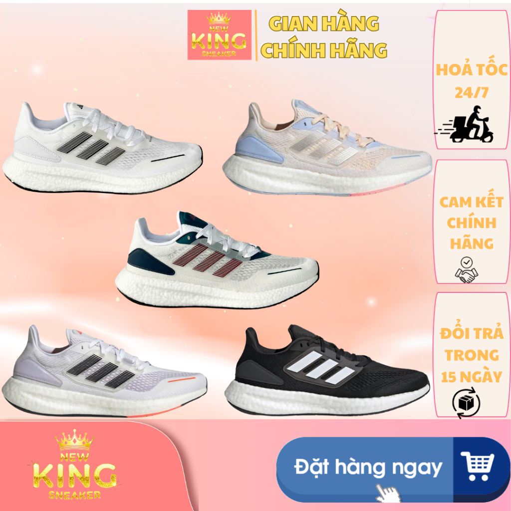 [𝙎𝘼𝙇𝙀 Chính Hãng] Giày thể thao nam nữ pure.boost 22, giày chạy bộ đế boost siêu nhẹ,đi êm ái, tập g