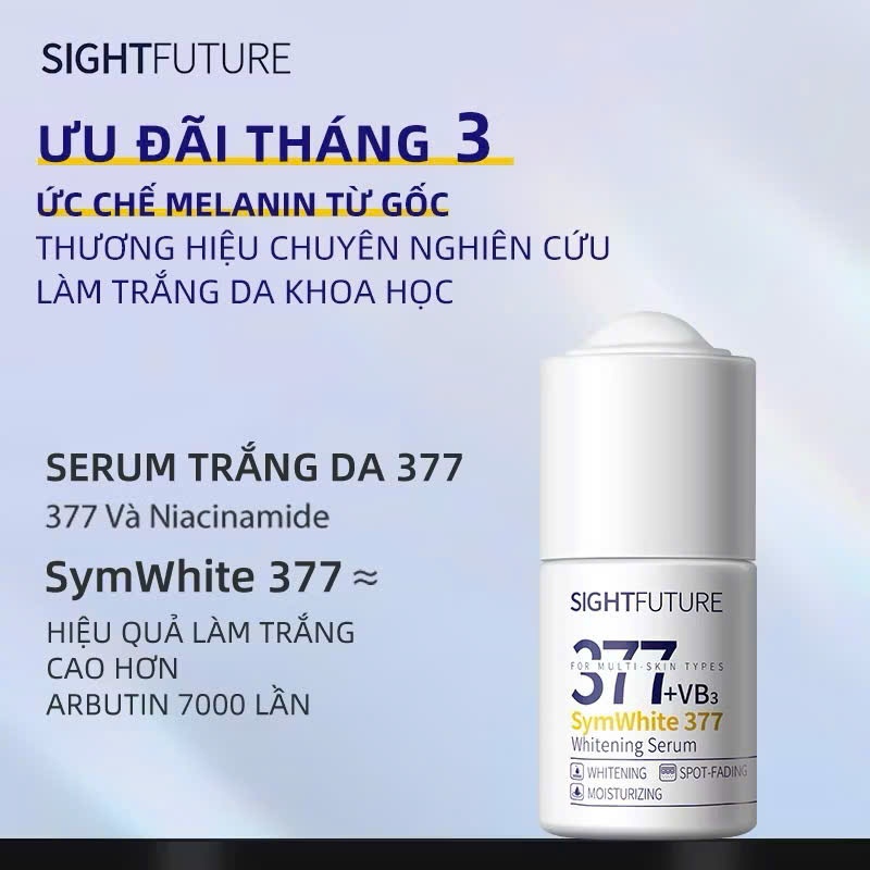 [Pass KOC 99%][Đã Mở Seal] ￼SIGHTFUTURE, 377, Serum làm trắng dưỡng ẩm, Làm sáng làn da xỉn màu,làm 