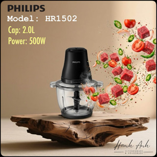 Máy xay thịt đa năng Philips HR1502/00 2 lít