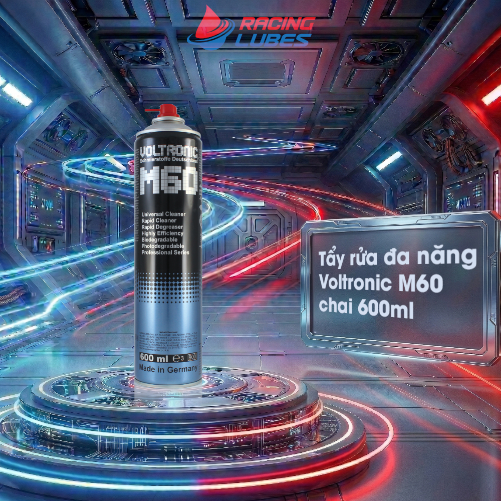 Xịt Vệ sinh Thắng Đĩa – Dầu Mỡ Voltronic M60 Jumbo 600ml/800ml
