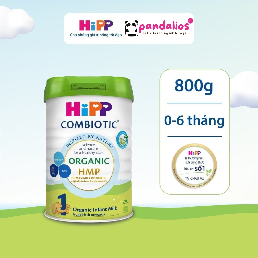 Sữa HiPP Combiotic Organic HMP 800g | Date xa 2027 | Hỗ Trợ Tiêu Hóa Tăng Đề Kháng