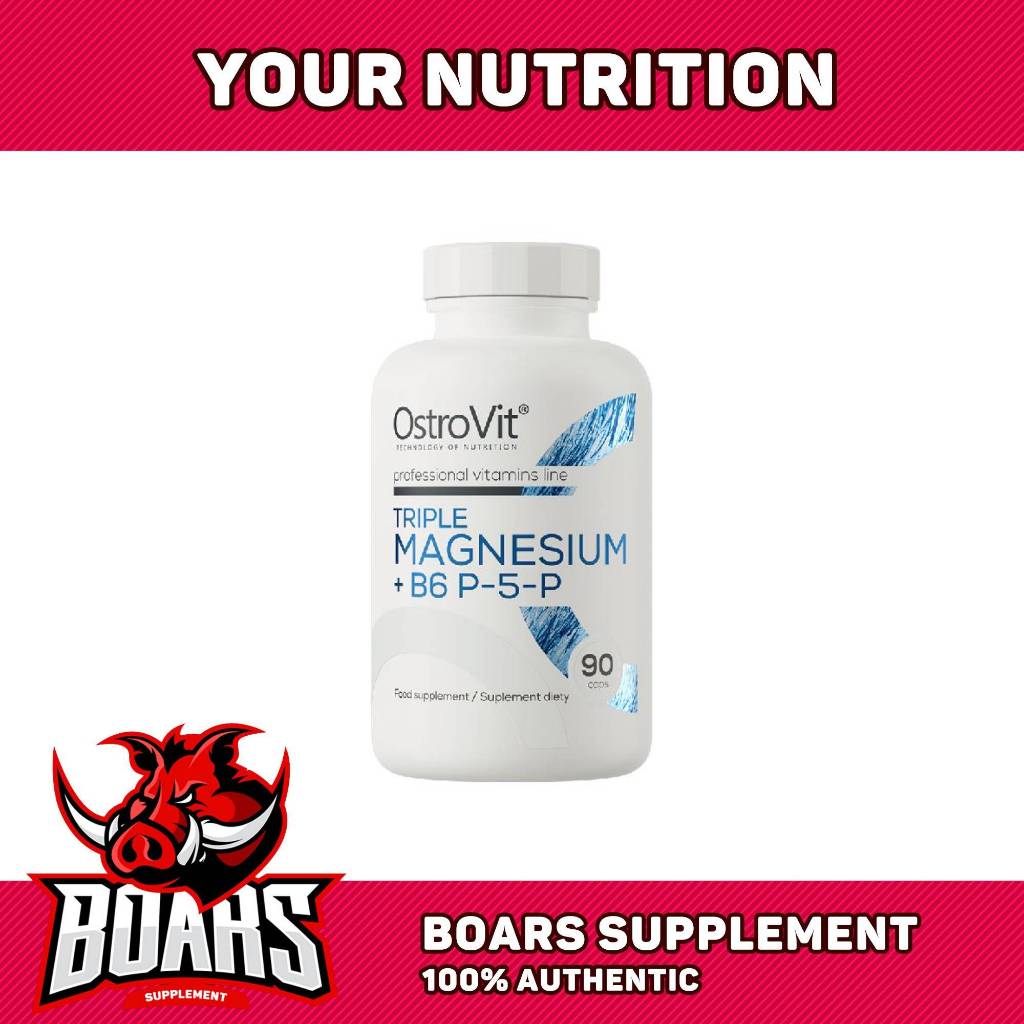 OstroVit Triple Magnesium + B6 P5P 90 Viên
