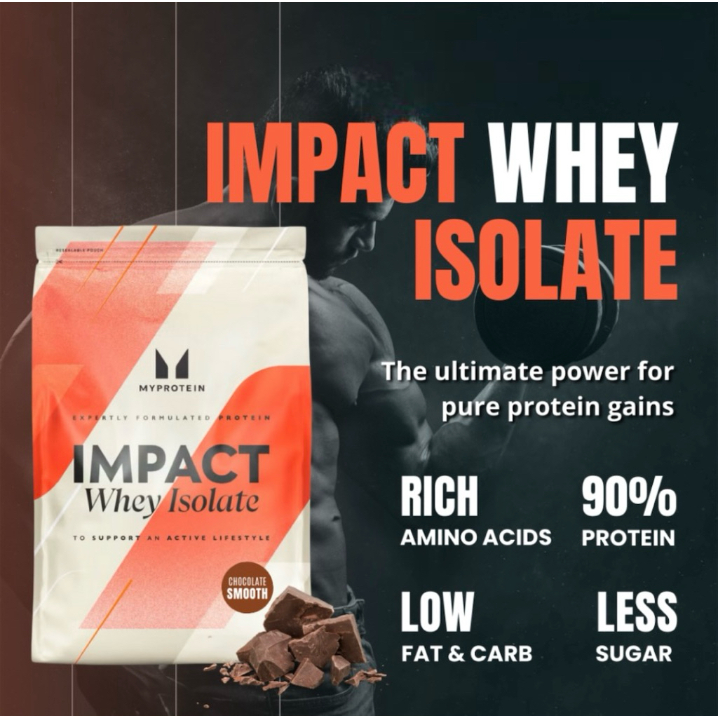 [ Tặng Bình ] IMPACT WHEY ISOLATE - 2.2lbs (1kg) - Bổ sung protein tăng cơ giảm mỡ - Từ Châu Âu