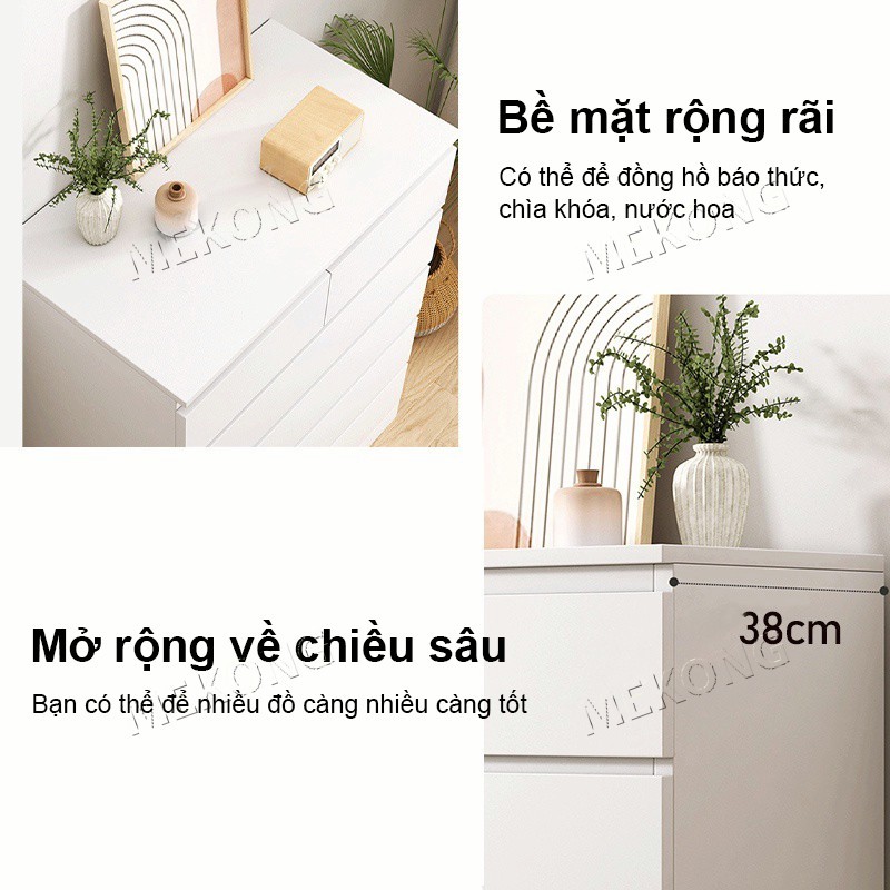 MK Tủ Đựng Đồ Lót Quần Áo Gỗ MDF Chống Ẩm Cao Cấp Thiết Kế Không Tay Nắm Hiện Đại | BigBuy360 - bigbuy360.vn