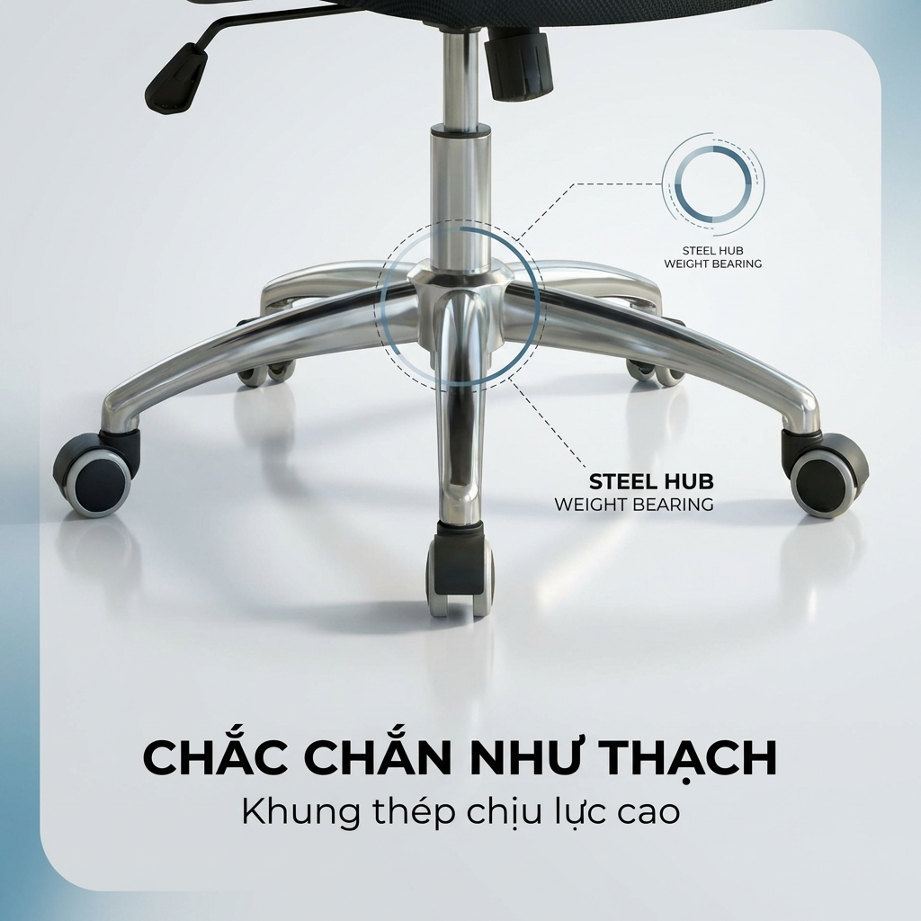 LE Ghế xoay làm việc tựa đầu công thái học chữ A chịu lực tốt đệm lưới siêu thoáng mát cao cấp | BigBuy360 - bigbuy360.vn