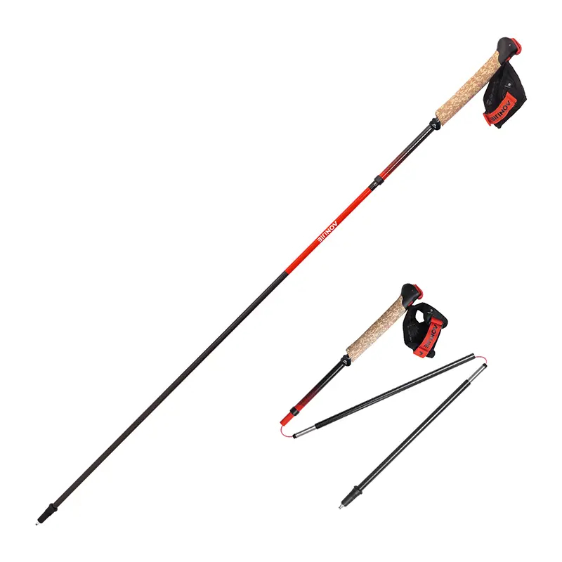 Gậy Chạy Trail Gậy Leo Núi Aonijie E4218 Gấp Gọn Sợi Carbon Nhẹ Tay Cầm Chống Trơn Trượt MININORI