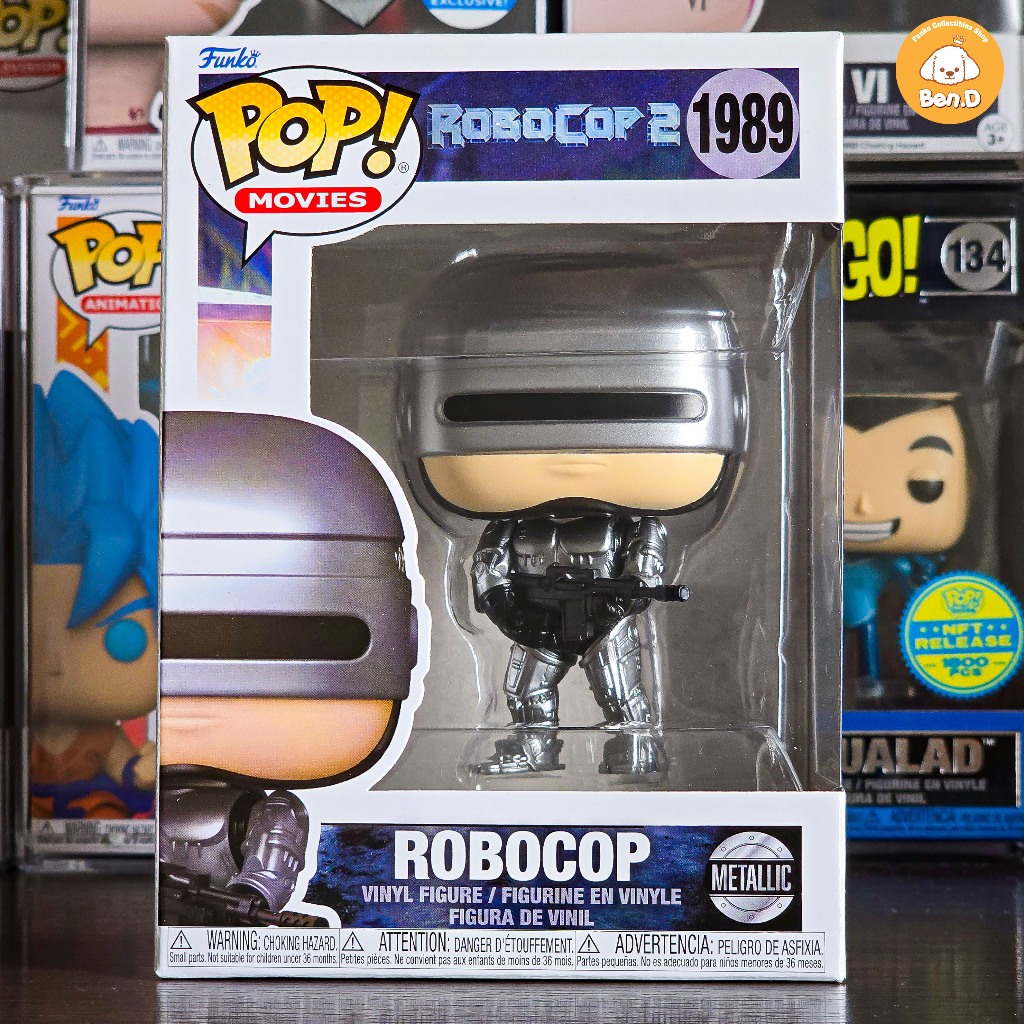 Mô hình Funko POP Movies: Robocop 2 - Robocop (Metallic) #1989