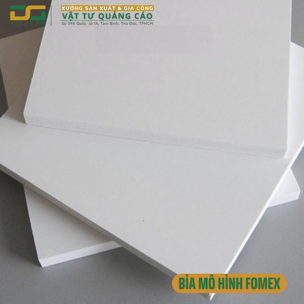 Tấm fomex (bìa mô hình) dày 5-8-10mm 30x30, 30x40, 30x60, 40x40, 40x60cm. Làm mô hình, quảng cáo.