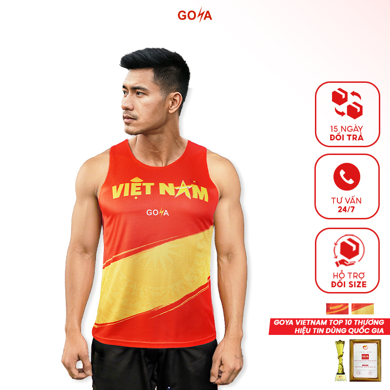 Áo Thể Thao Chạy Bộ GOYA Việt Nam Độc Lập Và Tự Hào Dân Tộc Kỷ Niệm - Siêu Nhẹ, Thoáng Khí