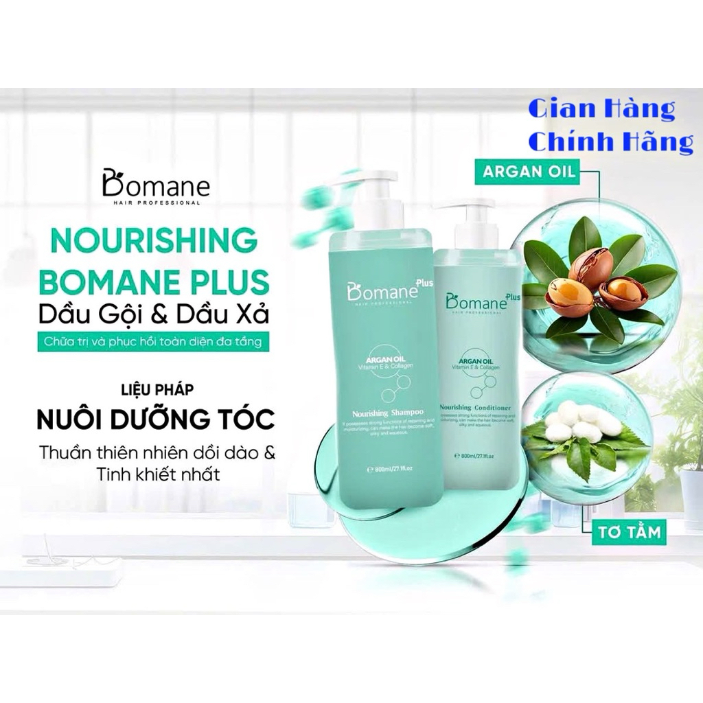 Dầu Gội Phục Hồi đa tầng Bomane Plus