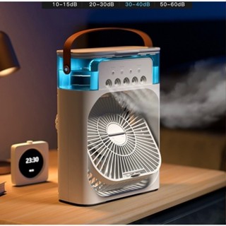 Quạt điều hoà hơi nước mini, Quạt hơi nước làm mát để bàn 3 chế độ gió dung tích bình chứa nước 600ml tích hợp đèn led c