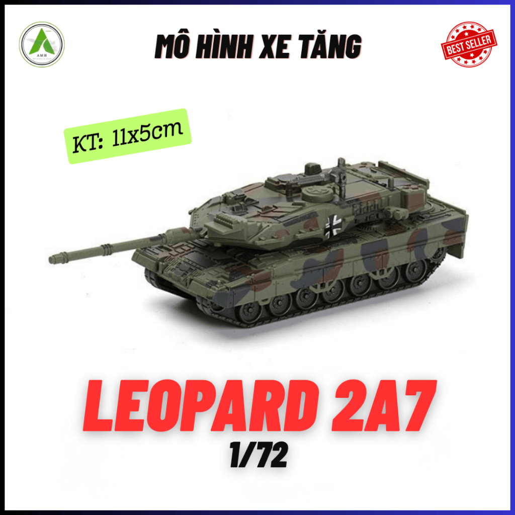 Đồ Chơi Mô Hình Xe Tăng Chiến Đấu Leopard 2A7 Lắp Ráp Decor Trưng Bày