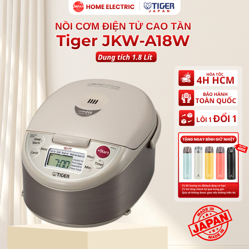 Nồi Cơm Điện Cao Tần Tiger JKW-A18W, Dung tích 1.8 Lít