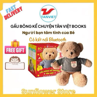 Chính hãng kèm quà - Gấu Bông Kể Chuyện Tân Việt TẶNG KÈM DÁN TÊN - Sunflower Storea