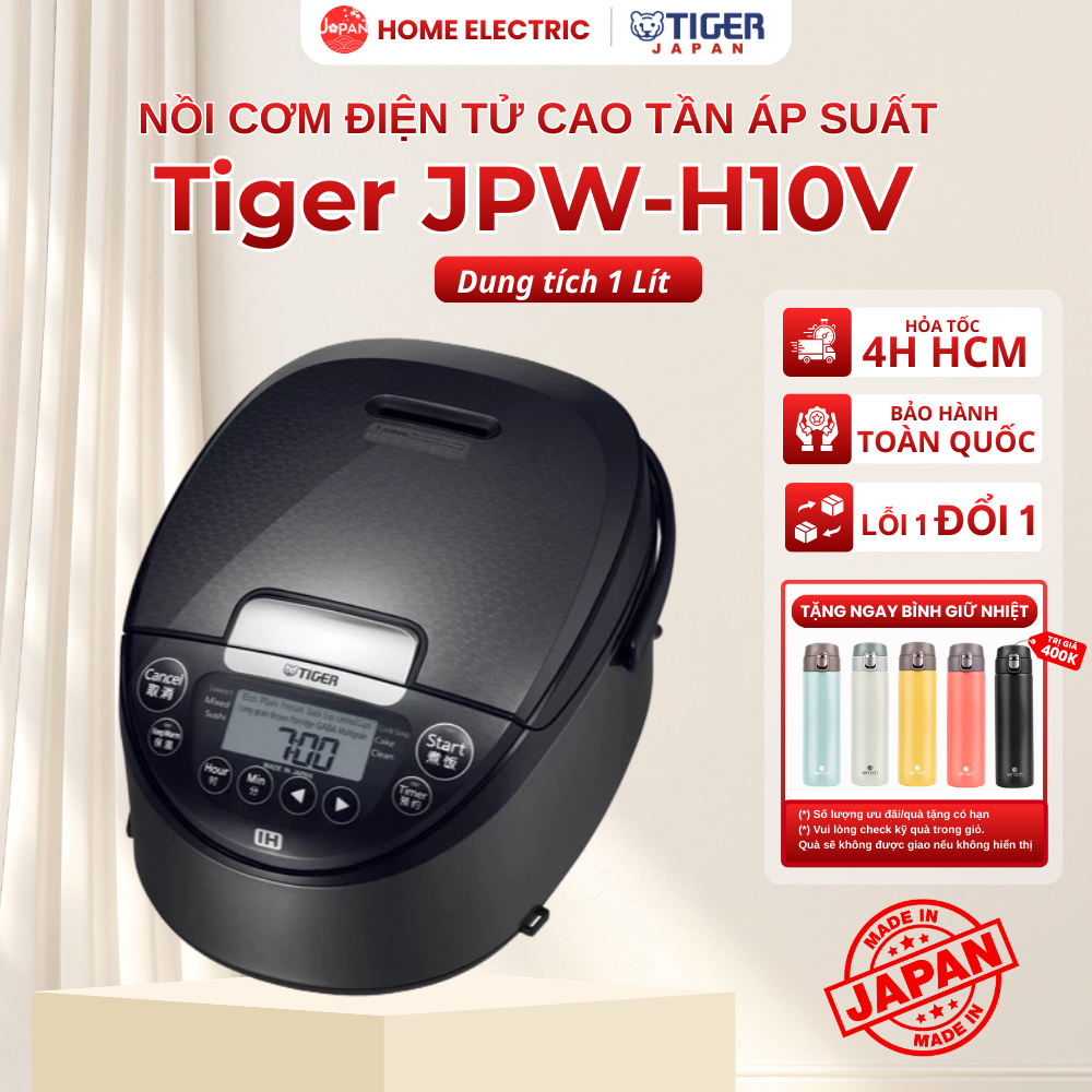 Nồi Cơm Điện Cao Tần IH Tiger JPW-H10V, Dung tích 1 Lít