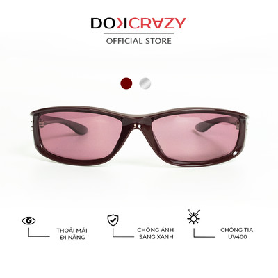 Kính mát thời trang DOKCRAZY LAZE Streetwear Nhựa Cao Cấp, Unisex, Chống UV400, Kính Tròn Nửa Viền, Cá Tính, Fashion