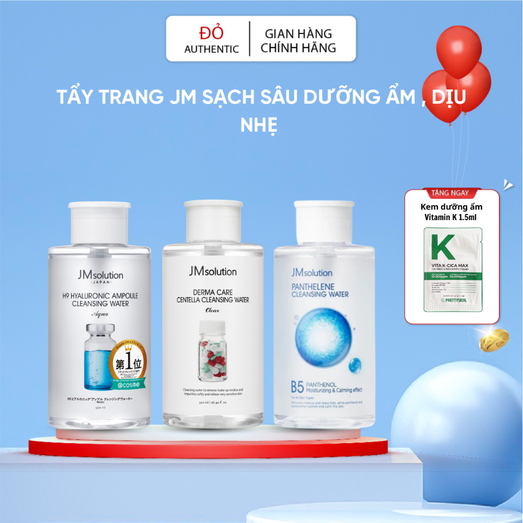 Nước Tẩy Trang JMsolution, Nước Tẩy Trang Sạch Sâu Dịu Nhẹ Cấp Ẩm JMsolution 500ml / 850ml