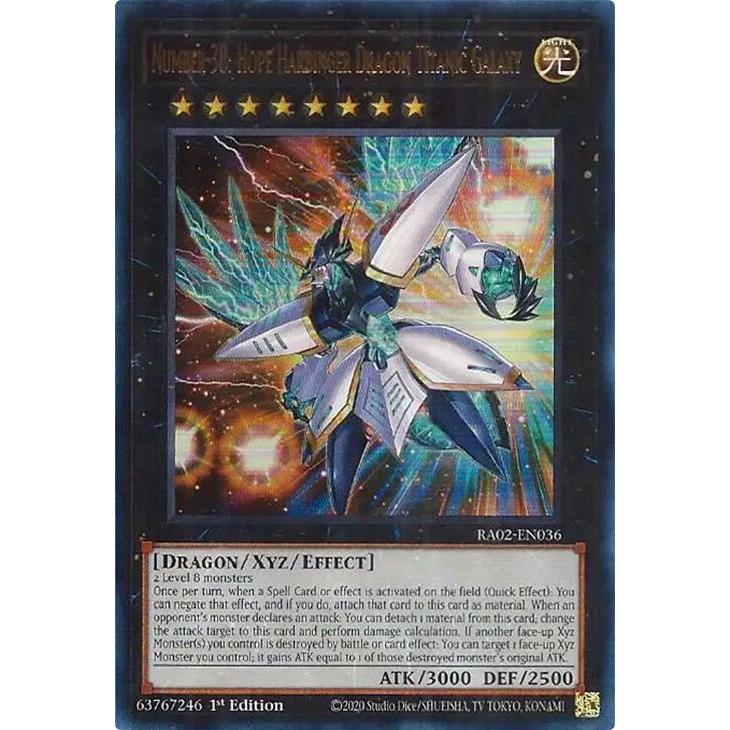 Thẻ Bài YuGiOh Mã RA02-EN036 - Number 38: Hope Harbinger Dragon Titanic Galaxy - XYZ Monster - Ultra
