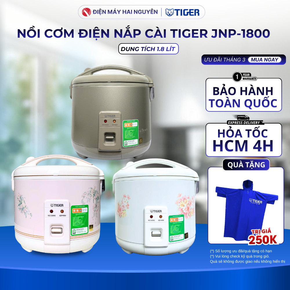 Nồi cơm điện Tiger JNP-1800 - Dung tích 1.8L