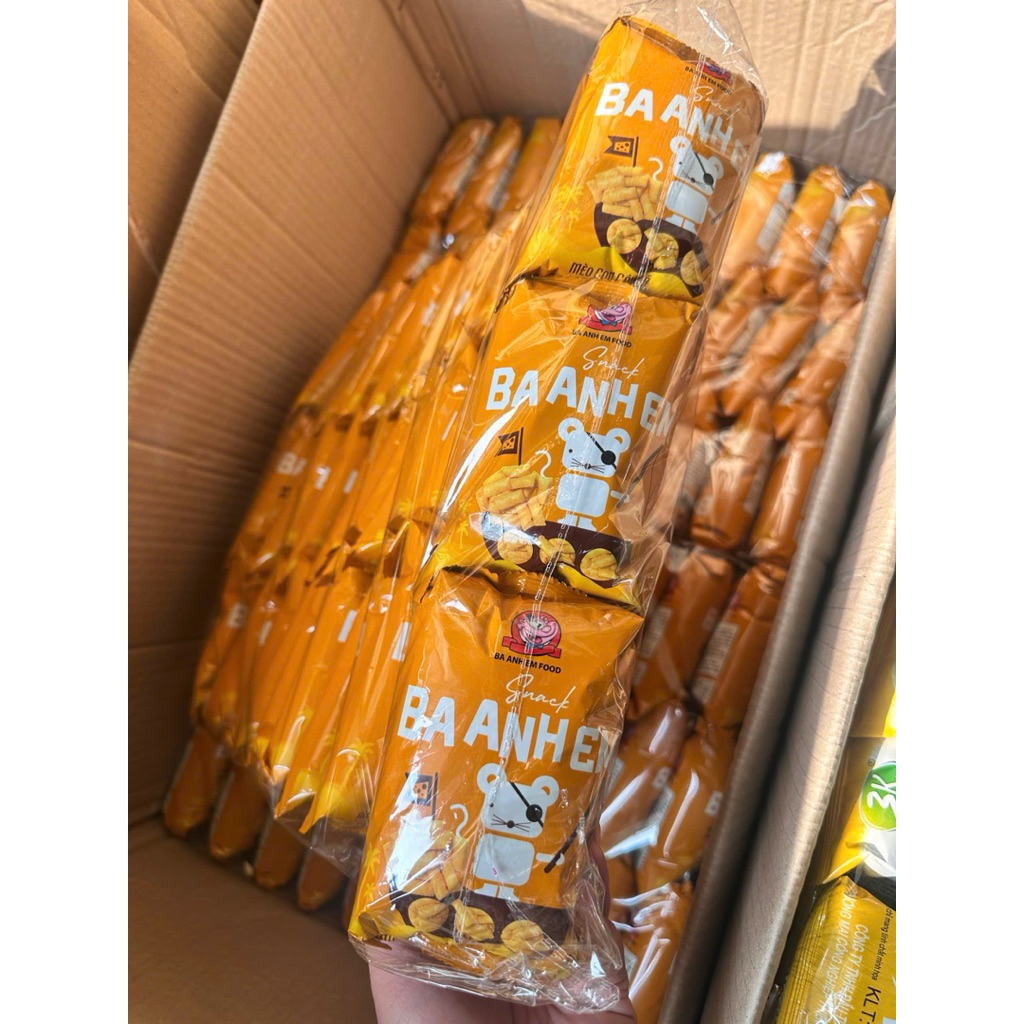 Sỉ bịch 30 gói snack 3 anh em chuột của hãng Ba Anh Em food