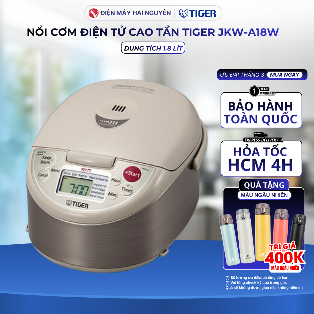 Nồi cơm điện tử cao tần Tiger JKW-A18W 1.8 lít