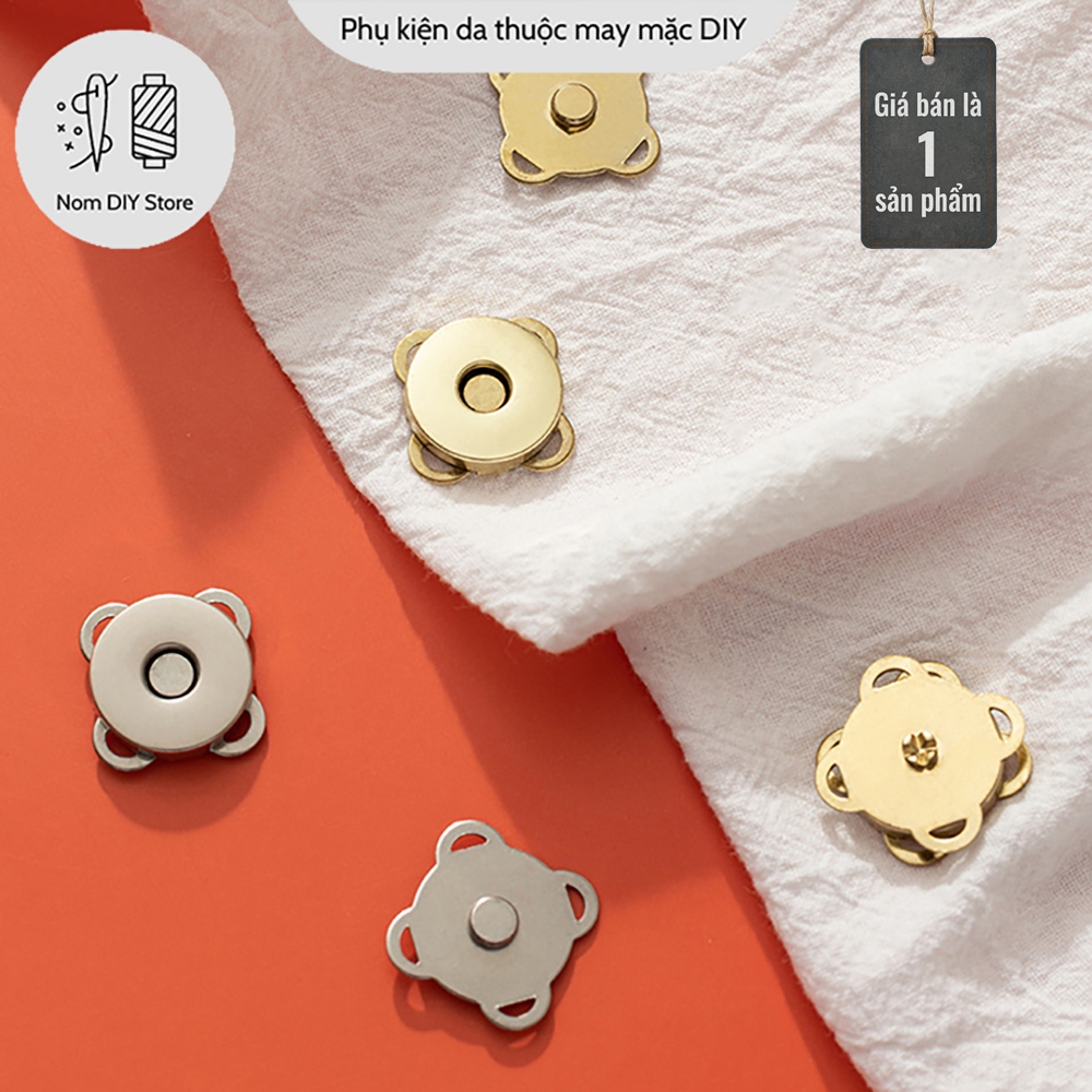 Nút Hít Nam Châm Túi Xách Kiểu Hoa Mai 18mm 14mm Chất Hợp Kim Loại Tốt Phụ Kiện Làm Bóp Ví Handmade DIY