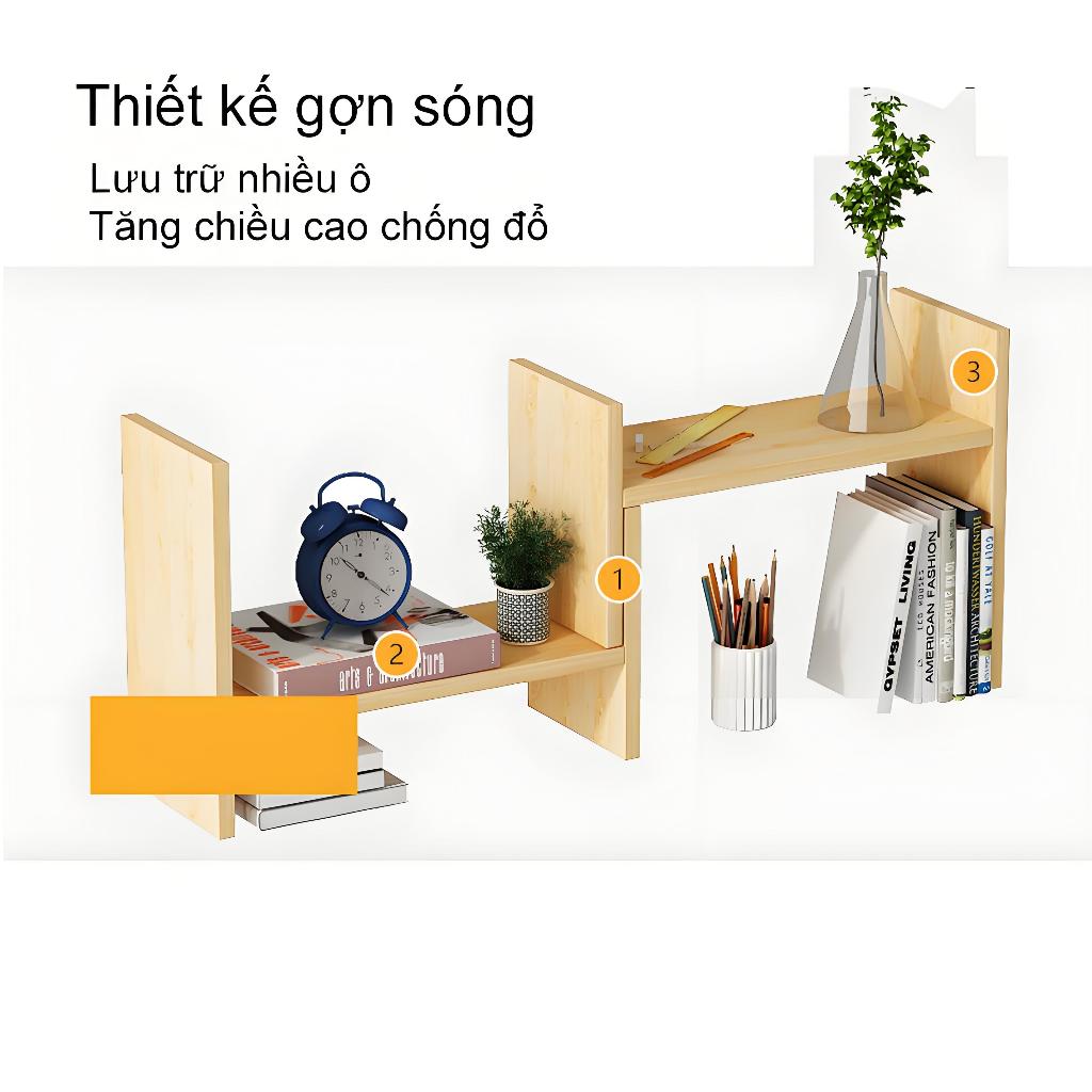 FASO Giá sách để bàn hai tầng có thể kéo dài đặt trên bàn làm việc giúp tiết kiệm không gian | BigBuy360 - bigbuy360.vn