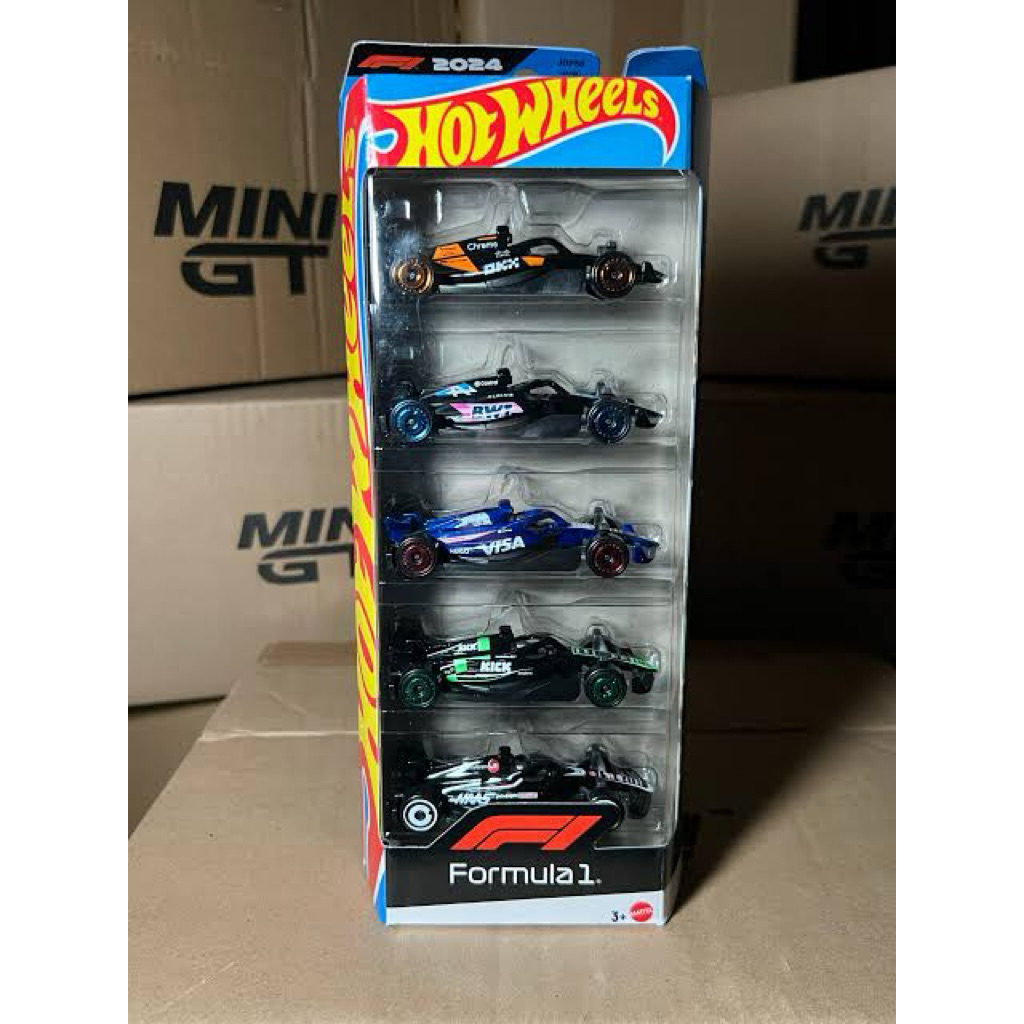 Xe mô hình Hot wheels formula 1 pack 5 2024