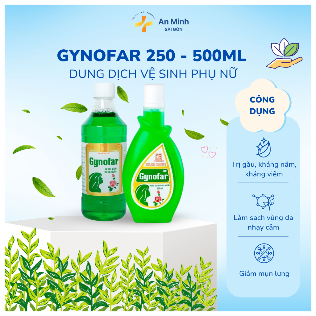 Dung Dịch Dùng Ngoài Gynofar (Chai 250ml - 500ml)