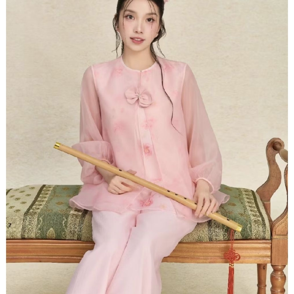 (Pass) Set Bộ Áo Tết Nữ Cách Tân Ý Vy Tay Phồng - GUVIE