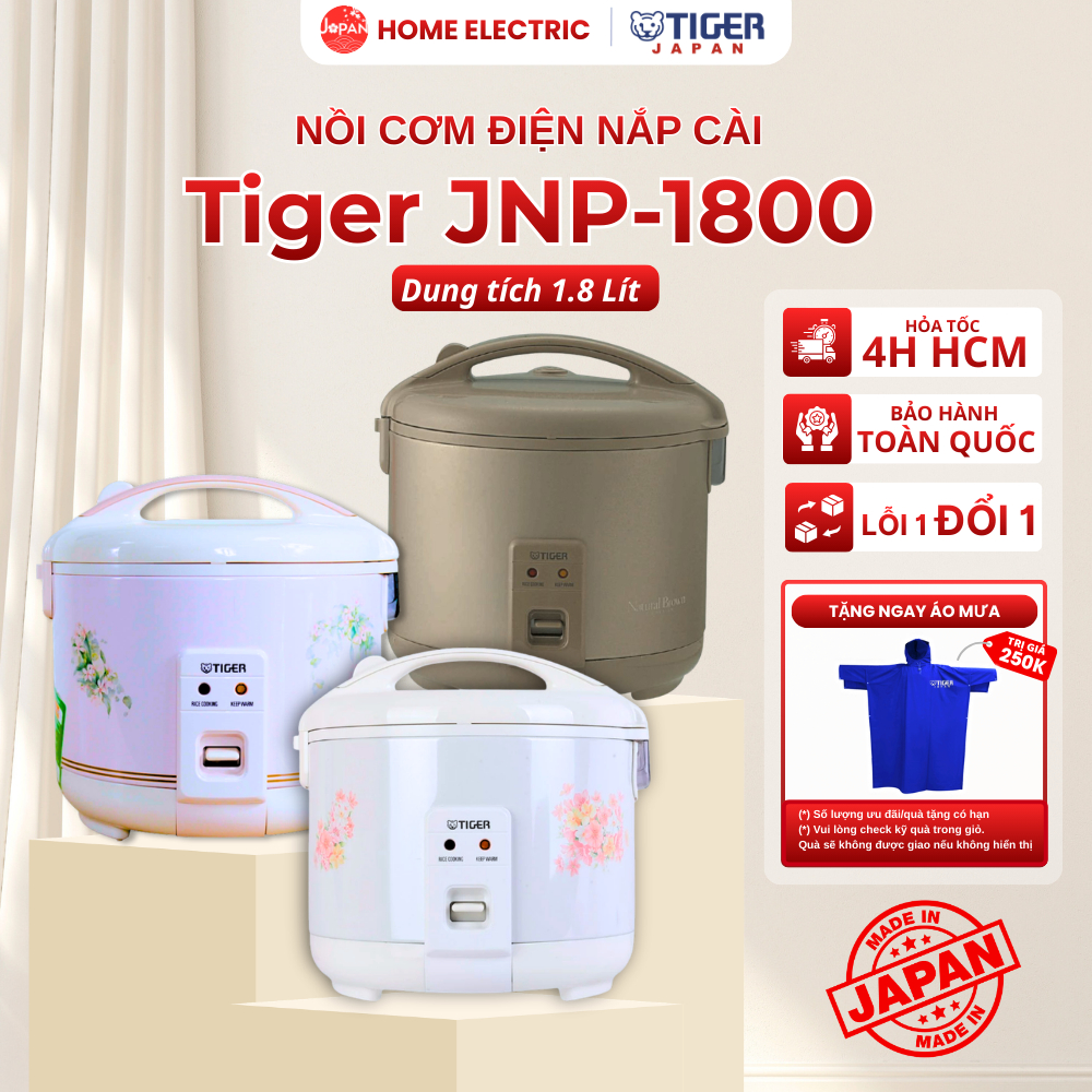Nồi Cơm Điện Tiger JNP-1800, Dung tích 1.8 Lít