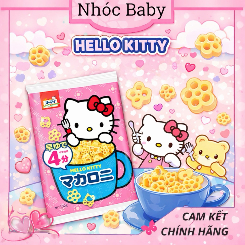 Mì nui Hello Kitty Nhật gói 150gr