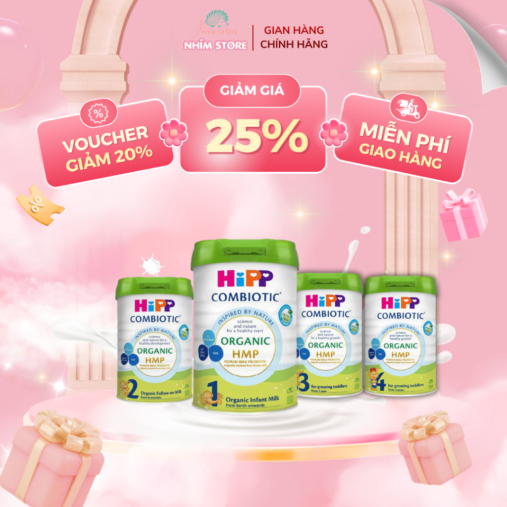 Sữa Công Thức HiPP 1 2 3 4 Organic Combiotic 800G - Sữa Bò