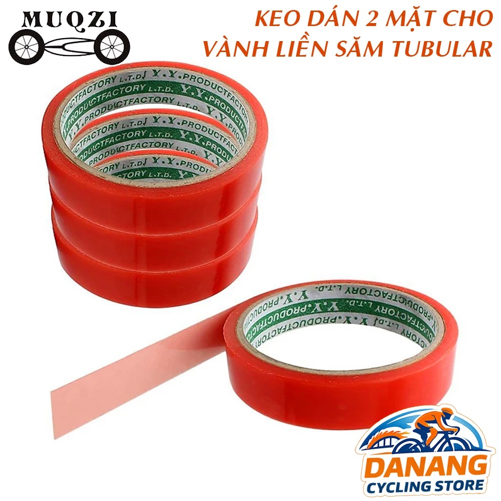Băng Keo 2 Mặt Dán Vành Lốp Tubular Xe Đạp MUQZI – Keo Dán Lốp Liền Săm Chắc Chắn, Dễ Lắp