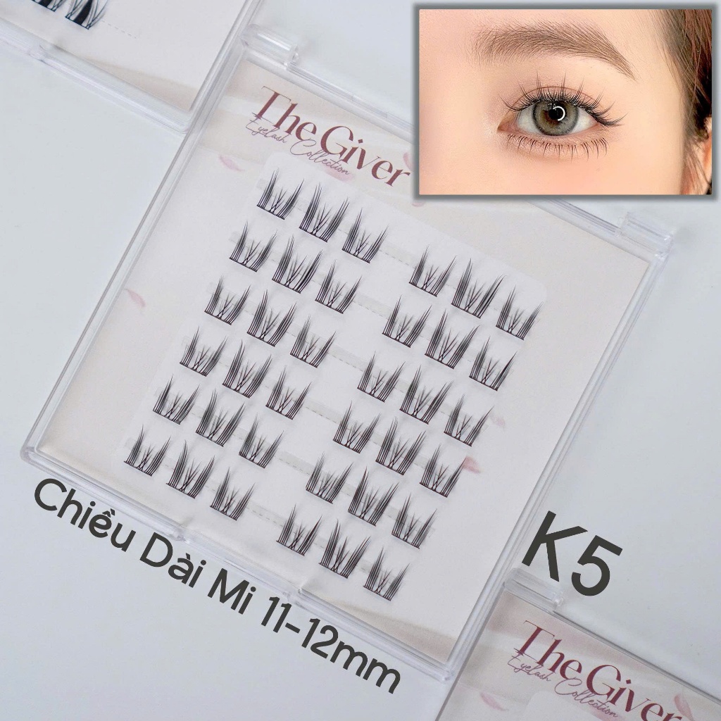 MI GIẢ K5 THE GIVER MI TAI THỎ MI RỜI MI CỤM 6 HÀNG – MI TƠI TÁCH SỢI TỰ NHIÊN– MI CONG LASH SHOP