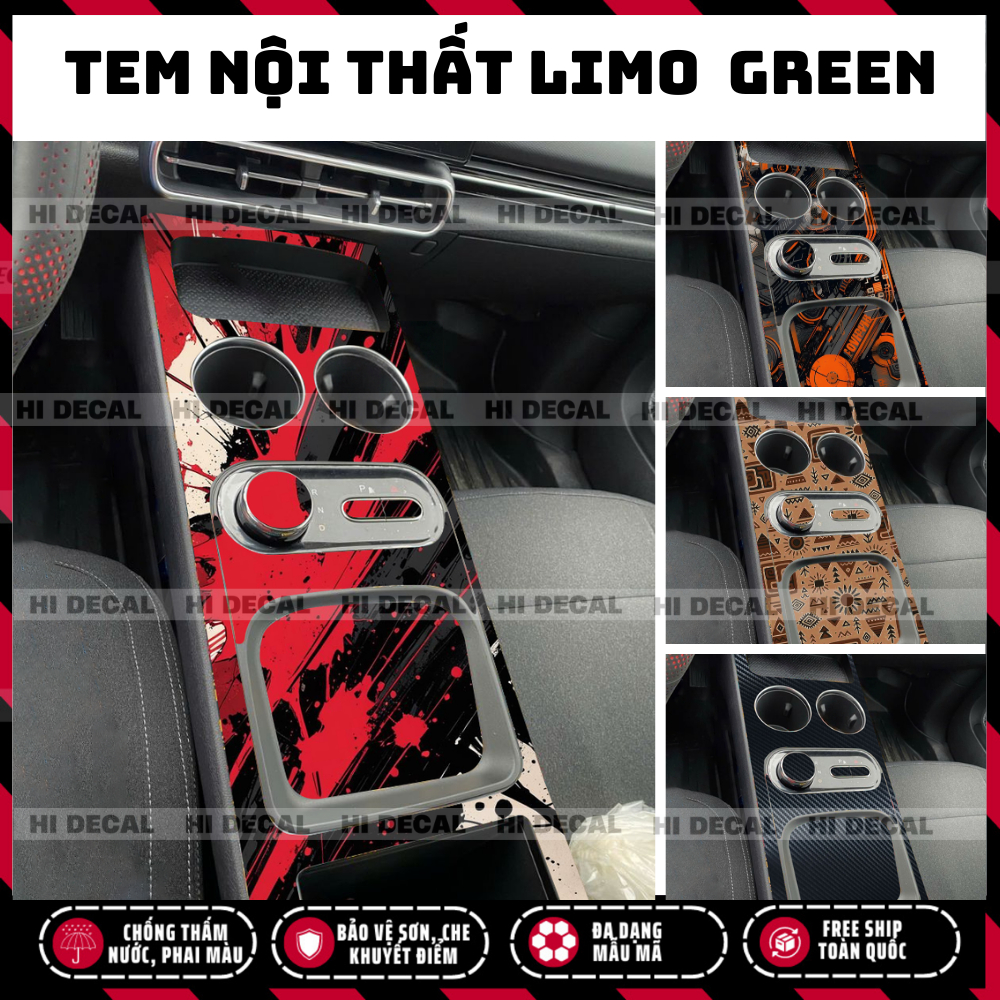 Limo Grenn Tem dán nội thất Vinfat Limo Green, Decal dán trang trí nội thất Limo Green chống xước, c