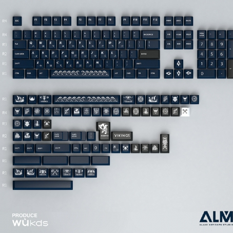 Bộ Keycap PBT Vikings (Cherry Pro5, 172 Keys)