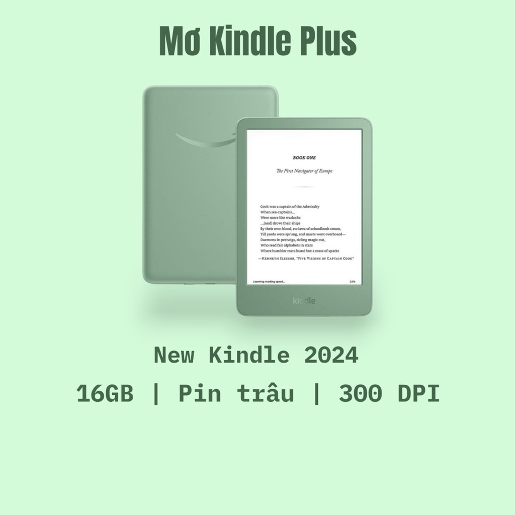 [Hoả tốc HCM] Máy đọc sách Kindle Basic bản mới 2024